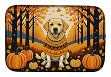 Load image into Gallery viewer, Yellow Labrador Retriever Fall Dish Drying Mat