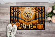 Load image into Gallery viewer, Yellow Labrador Retriever Fall Doormat -  18x27 Decorative Floor Mat – Indoor/Outdoor Rug