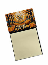 Load image into Gallery viewer, Yellow Labrador Retriever Fall Sticky Note Holder- Refiilable Desk Accessory Note Pad