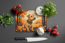 Load image into Gallery viewer, Lakeland Terrier Fall Glass Cutting Boards – Durable, Decorative Kitchen Art Large