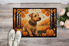 Load image into Gallery viewer, Lakeland Terrier Fall Doormat -  18x27 Decorative Floor Mat – Indoor/Outdoor Rug