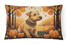 Load image into Gallery viewer, Lakeland Terrier Fall Fabric Decorative Pillow