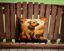 Load image into Gallery viewer, Lakeland Terrier Fall Throw Pillow - 14x14 Decorative Pillow – Art for Your Home &amp; Patio