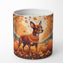 Load image into Gallery viewer, Red Miniature Pinscher Fall Decorative Soy Candle