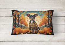 Load image into Gallery viewer, Miniature Pinscher Fall Fabric Decorative Pillow