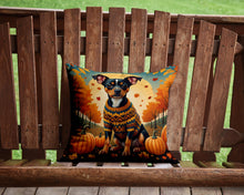 Load image into Gallery viewer, Miniature Pinscher Fall Throw Pillow - 14x14 Decorative Pillow – Art for Your Home &amp; Patio