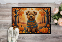 Load image into Gallery viewer, Norfolk Terrier Fall Doormat -  18x27 Decorative Floor Mat – Indoor/Outdoor Rug