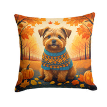 Load image into Gallery viewer, Norfolk Terrier Fall Fabric Decorative Pillow