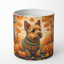 Load image into Gallery viewer, Norwich Terrier Fall Decorative Soy Candle