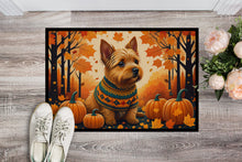 Load image into Gallery viewer, Norwich Terrier Fall Doormat -  18x27 Decorative Floor Mat – Indoor/Outdoor Rug