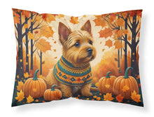 Load image into Gallery viewer, Norwich Terrier Fall Fabric Standard Pillowcase – Artistic Decorative Front, White Back