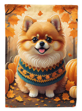 Load image into Gallery viewer, Pomeranian Fall House Flag