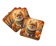 Load image into Gallery viewer, Pomeranian Fall Foam Coaster