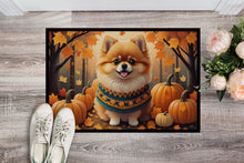 Load image into Gallery viewer, Pomeranian Fall Doormat - 24x36 Decorative Floor Mat – Indoor/Outdoor Rug with Artistic Flair