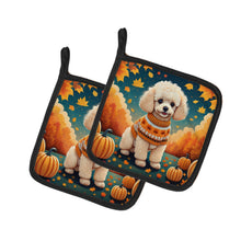 Load image into Gallery viewer, Poodle Fall Pot Holders - Set of 2 Decorative Kitchen Helpers | Made in the USA
