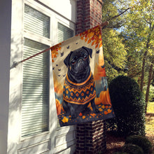 Load image into Gallery viewer, Black Pug Fall House Flag