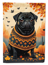 Load image into Gallery viewer, Black Pug Fall House Flag