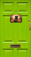 Load image into Gallery viewer, Black Pug Fall Wall or Door Hanging Prints