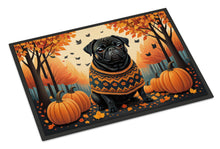 Load image into Gallery viewer, Black Pug Fall Doormat -  18x27 Decorative Floor Mat – Indoor/Outdoor Rug