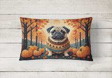 Load image into Gallery viewer, Fawn Pug Fall Fabric Decorative Pillow