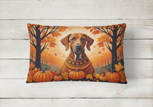 Load image into Gallery viewer, Rhodesian Ridgeback Fall Fabric Decorative Pillow