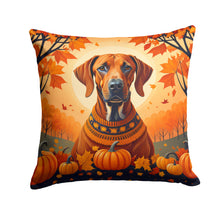 Load image into Gallery viewer, Rhodesian Ridgeback Fall Fabric Decorative Pillow