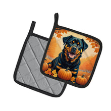 Load image into Gallery viewer, Rottweiler Fall Pot Holders - Set of 2 Decorative Kitchen Helpers | Made in the USA