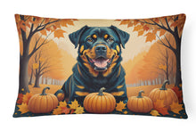 Load image into Gallery viewer, Rottweiler Fall Fabric Decorative Pillow