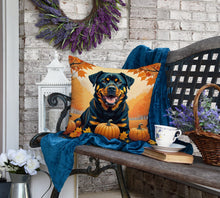 Load image into Gallery viewer, Rottweiler Fall Fabric Decorative Pillow