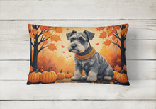 Load image into Gallery viewer, Schnauzer Fall Fabric Decorative Pillow