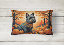 Load image into Gallery viewer, Scottish Terrier Fall Fabric Decorative Pillow