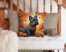 Load image into Gallery viewer, Scottish Terrier Fall Throw Pillow - 14x14 Decorative Pillow – Art for Your Home &amp; Patio