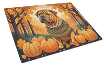 Load image into Gallery viewer, Shar Pei Fall Glass Cutting Boards – Durable, Decorative Kitchen Art Large