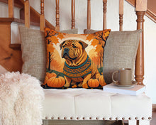 Load image into Gallery viewer, Shar Pei Fall Throw Pillow - 14x14 Decorative Pillow – Art for Your Home &amp; Patio