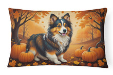 Load image into Gallery viewer, Sheltie Fall Fabric Decorative Pillow