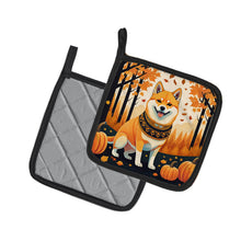 Load image into Gallery viewer, Shiba Inu Fall Pot Holders - Set of 2 Decorative Kitchen Helpers | Made in the USA
