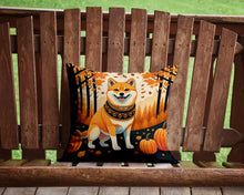 Load image into Gallery viewer, Shiba Inu Fall Throw Pillow - 14x14 Decorative Pillow – Art for Your Home &amp; Patio