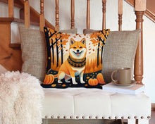 Load image into Gallery viewer, Shiba Inu Fall Throw Pillow - 14x14 Decorative Pillow – Art for Your Home &amp; Patio