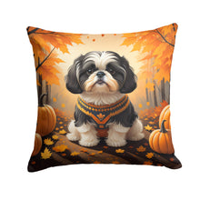 Load image into Gallery viewer, Shih Tzu Fall Throw Pillow - 14x14 Decorative Pillow – Art for Your Home &amp; Patio