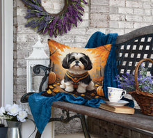 Load image into Gallery viewer, Shih Tzu Fall Fabric Decorative Pillow