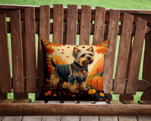 Load image into Gallery viewer, Silky Terrier Fall Throw Pillow - 14x14 Decorative Pillow – Art for Your Home &amp; Patio