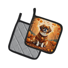 Load image into Gallery viewer, Tibetan Spaniel Fall Pot Holders - Set of 2 Decorative Kitchen Helpers | Made in the USA