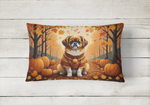 Load image into Gallery viewer, Tibetan Spaniel Fall Fabric Decorative Pillow