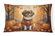 Load image into Gallery viewer, Tibetan Spaniel Fall Fabric Decorative Pillow