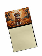 Load image into Gallery viewer, Tibetan Spaniel Fall Sticky Note Holder- Refiilable Desk Accessory Note Pad
