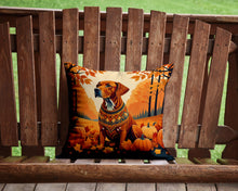 Load image into Gallery viewer, Vizsla Fall Throw Pillow - 14x14 Decorative Pillow – Art for Your Home &amp; Patio