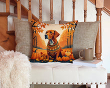 Load image into Gallery viewer, Vizsla Fall Throw Pillow - 14x14 Decorative Pillow – Art for Your Home &amp; Patio