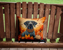 Load image into Gallery viewer, Weimaraner Fall Throw Pillow - 14x14 Decorative Pillow – Art for Your Home &amp; Patio