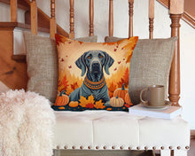 Load image into Gallery viewer, Weimaraner Fall Throw Pillow - 14x14 Decorative Pillow – Art for Your Home &amp; Patio