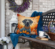 Load image into Gallery viewer, Weimaraner Fall Fabric Decorative Pillow